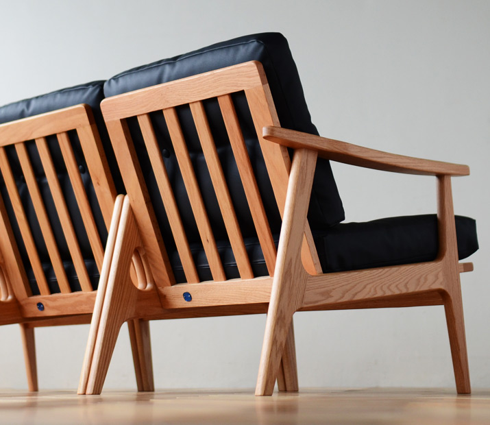 マルニ60 フレームチェア ハイバック 1シーター・両肘 ウォルナット