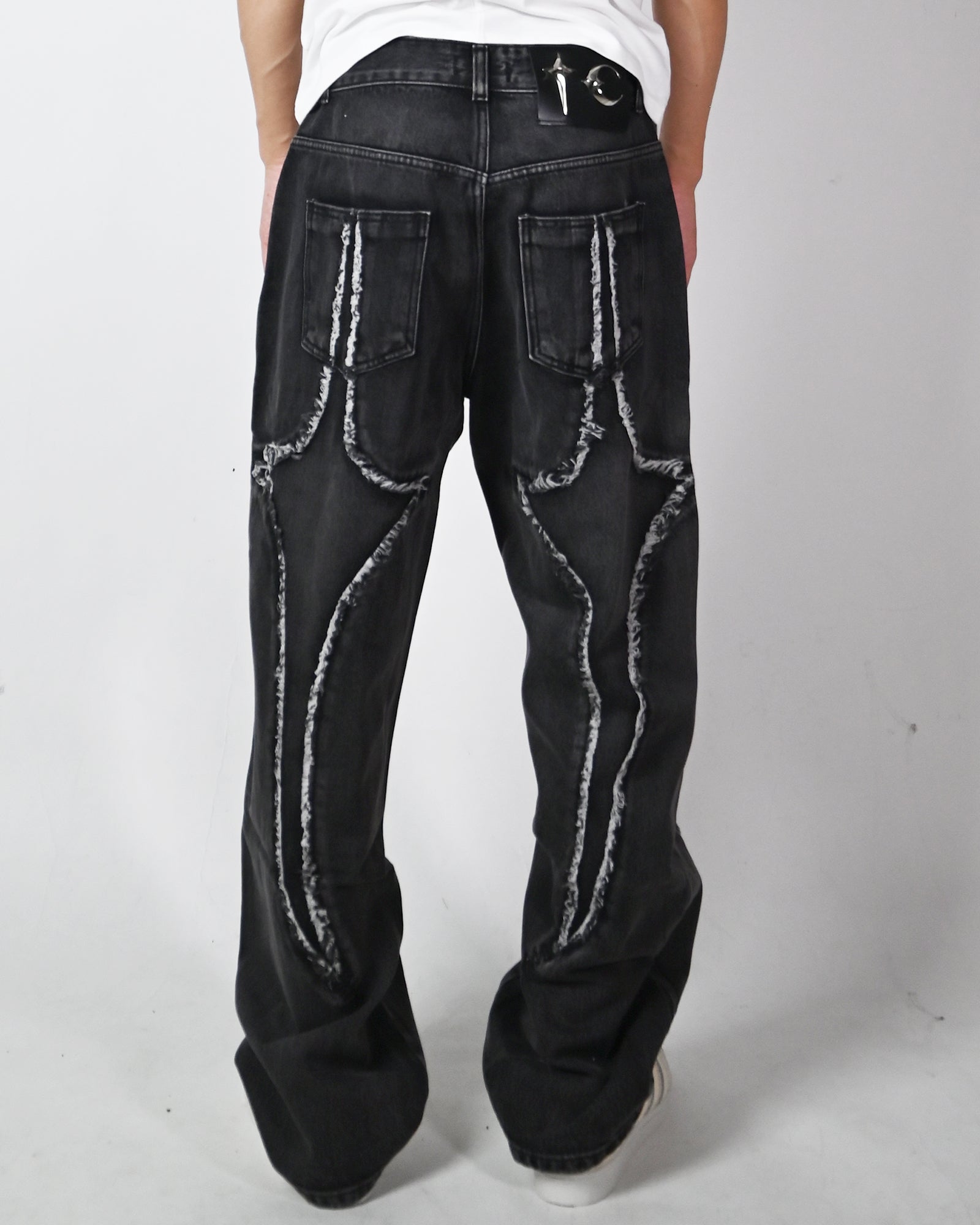 THUG CLUB(サグクラブ)「 TRIBAL DENIM PANTS / BLACK 」 | Detail