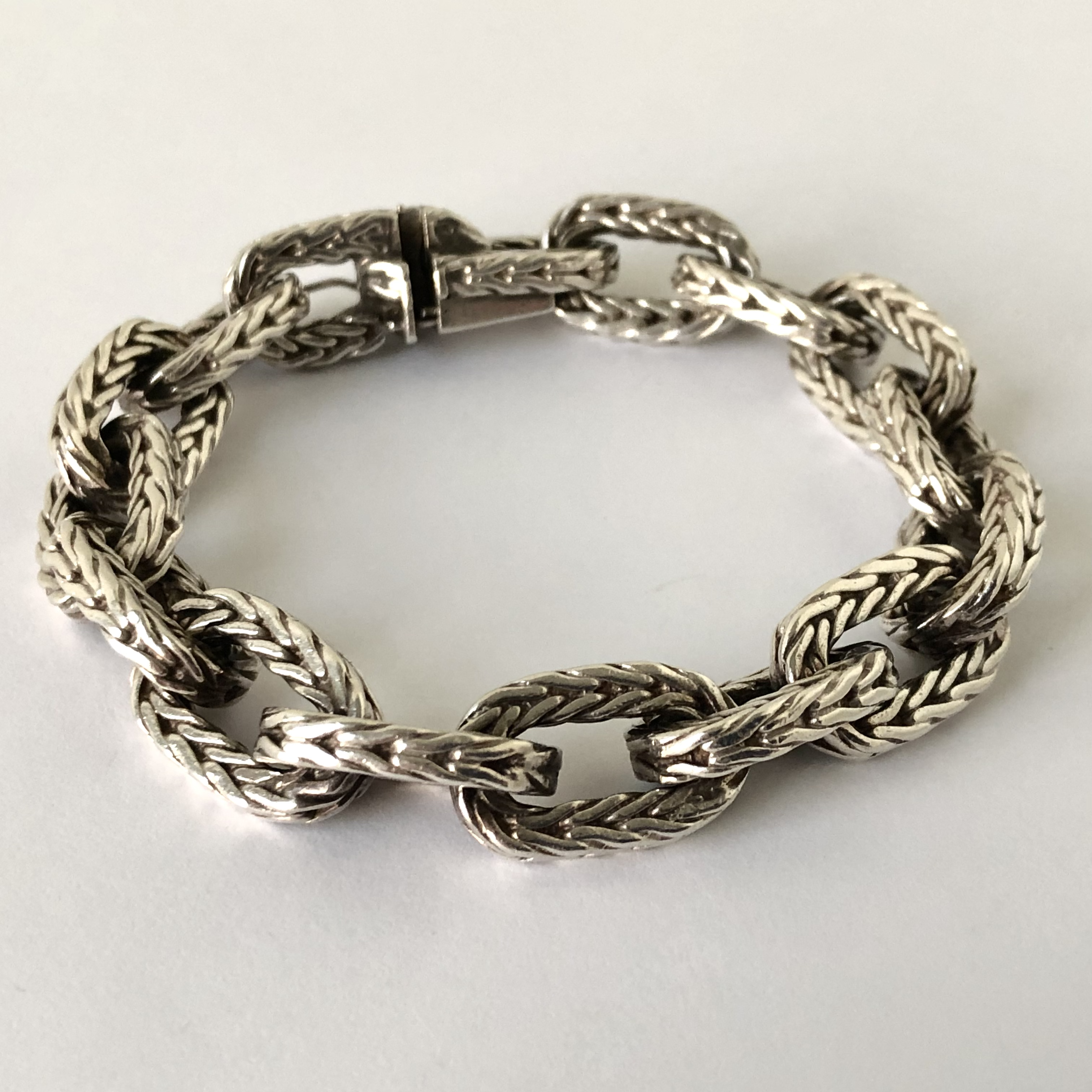 vintage hermès sterling tresse chaine d'ancre bracelet | dkfarnum