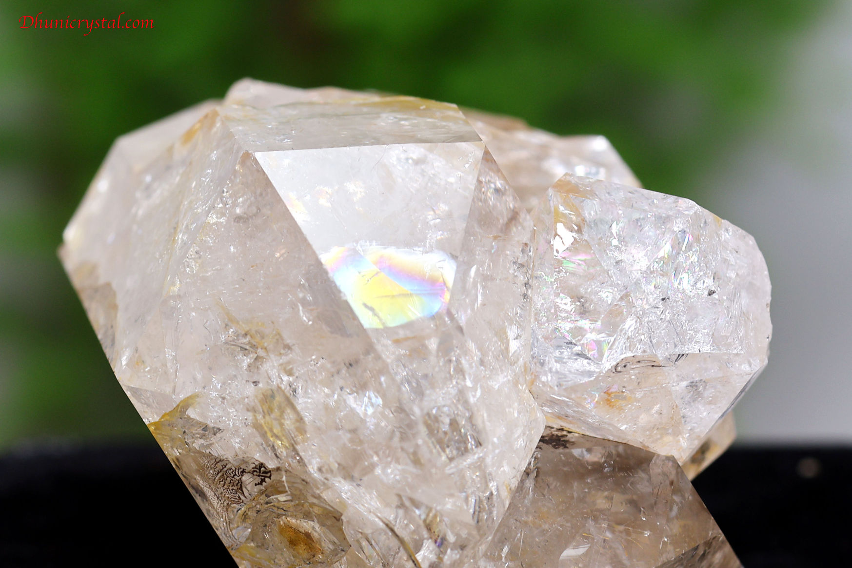 ゴールデン・ハーキマーダイヤモンド原石/虹入り(A817)