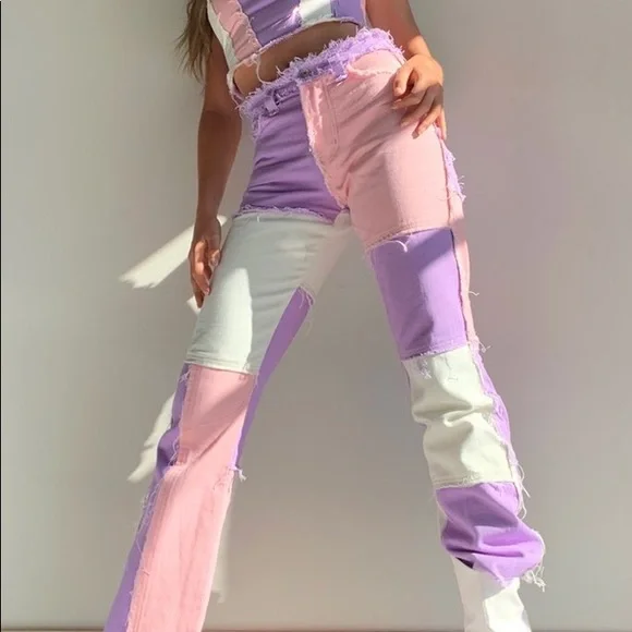 Jaded London | Jeans | Jaded London Pink Purple And White