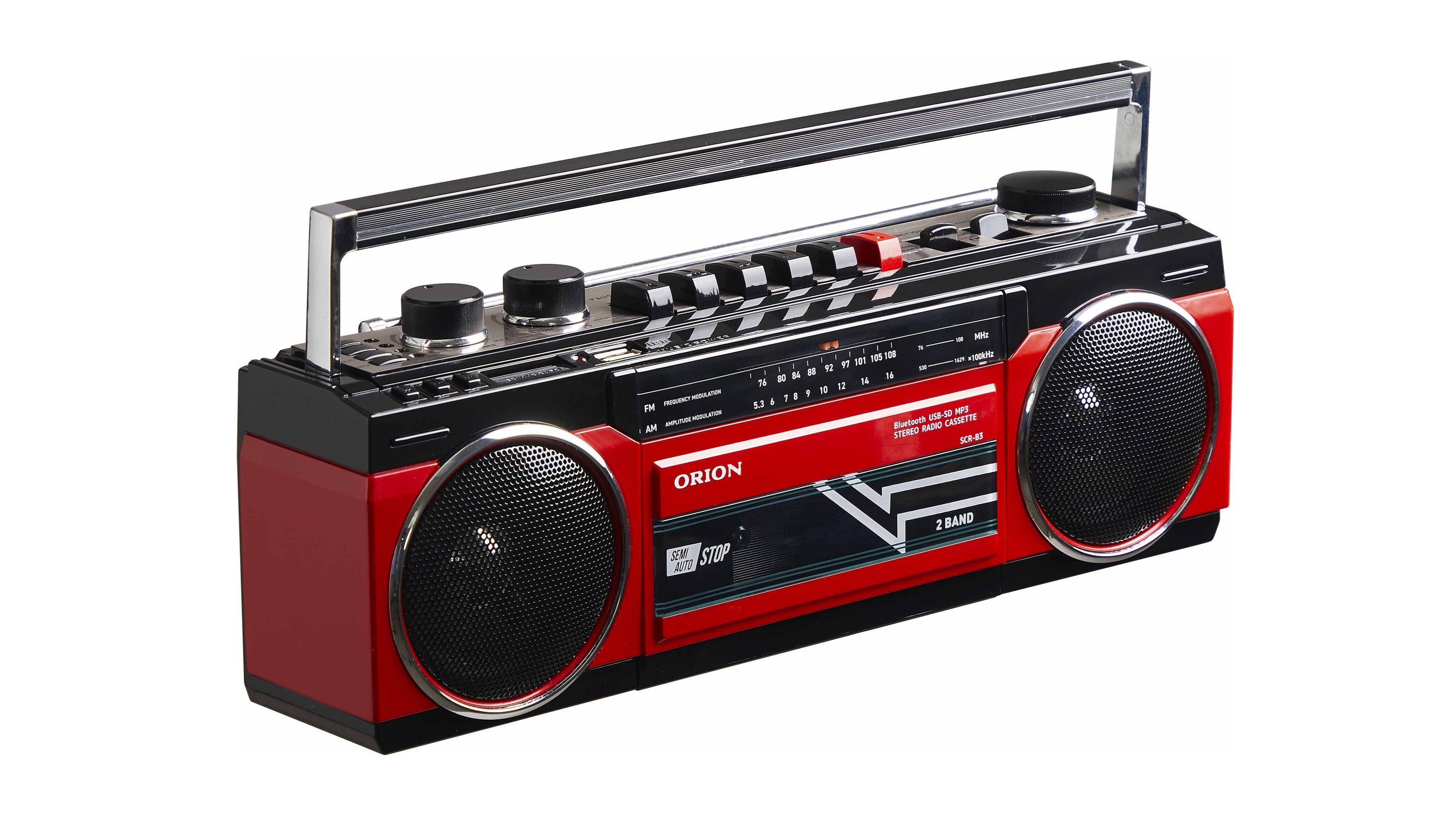 80年代のラジカセデザインにBluetoothなど最新機能を搭載したORIONの