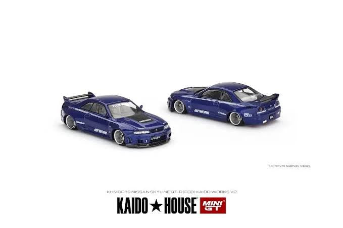 NISSAN SKYLINE GT-R (R33) KAIDO WORKS V2 (BLUE) KAIDO HOUSE X MINI