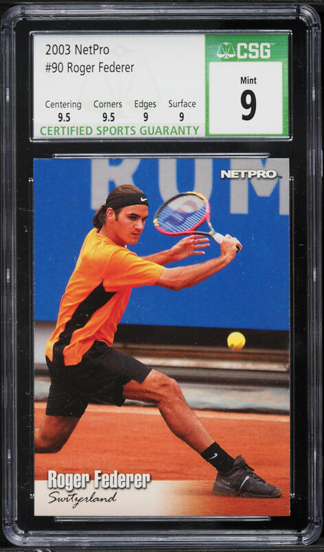 2003 Netpro Elite Tennis Roger Federer ROOKIE /2000 #3 PSA 10 GEM