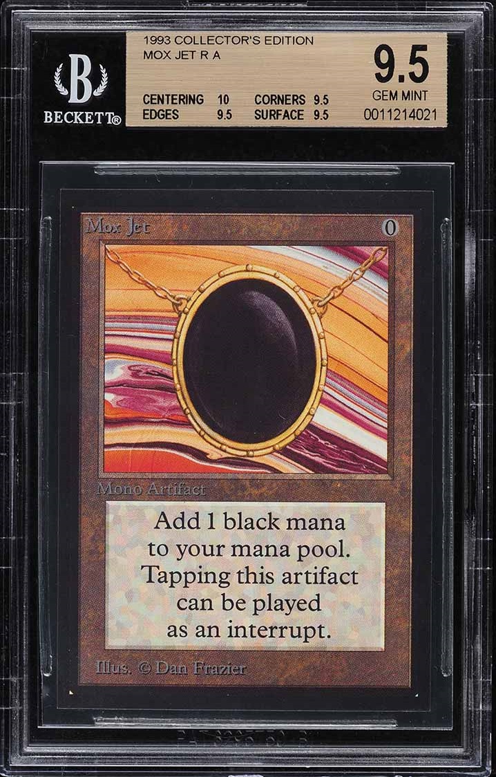 1993 Magic The Gathering MTG Unlimited Mox Jet BGS 8.5 NM-MT+ on