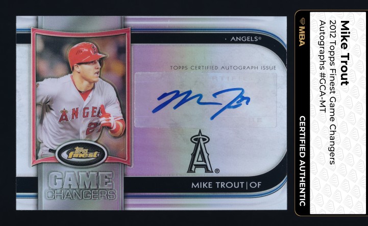 2024 Topps Chrome Black Orange Refractor Mike Trout AUTO /25 #MT