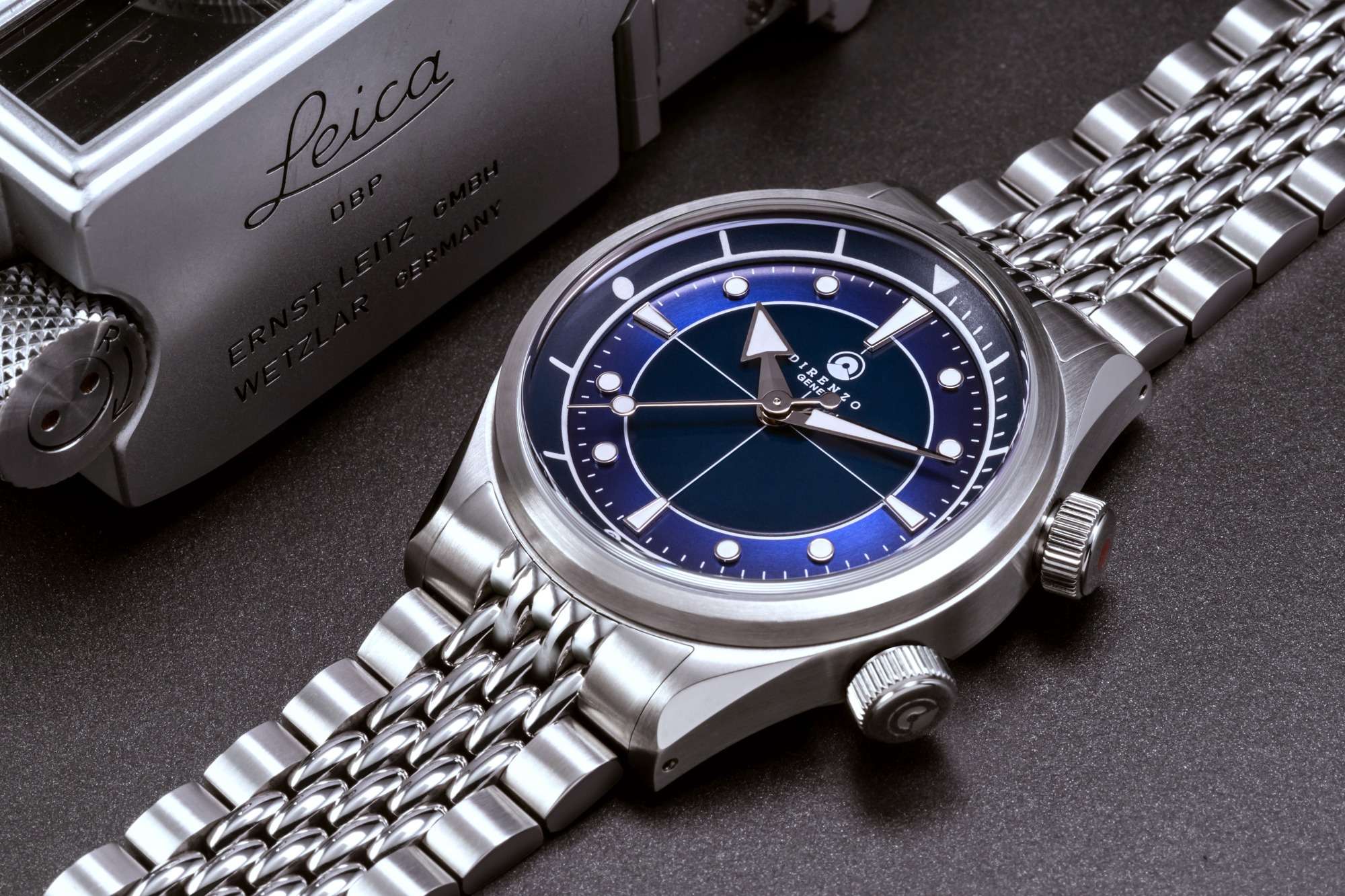 DRZ 05 Solaris blue no date - Direnzo Watches