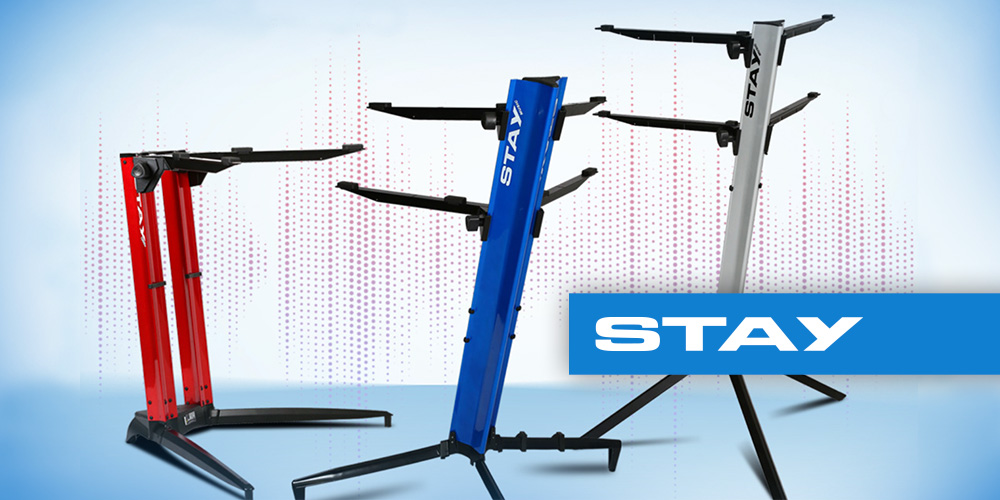 未使用)STAYキーボードスタンドSlim1100/02湾曲型アームブラック STAY