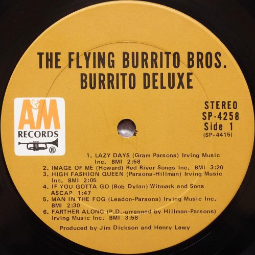 Flying Burrito Brothers / Burrito Deluxe (US Early Press) - DISK