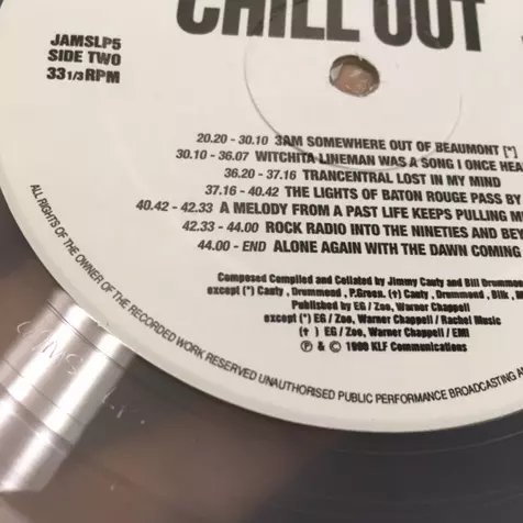 CHILL OUT ALBUM (2017 CLEAR VINYL RE-ISSUE)/KLF/ロングセラー