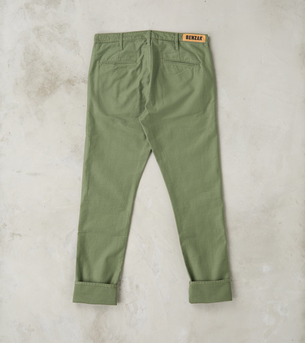 Benzak - BC-01 New Tapered Chino - 10oz Army Green Military Twill