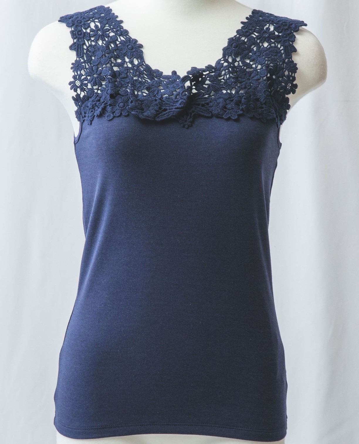 NARACAMICIE】レースキャミソール(1(M)9号 ネイビー): ナラカミーチェ