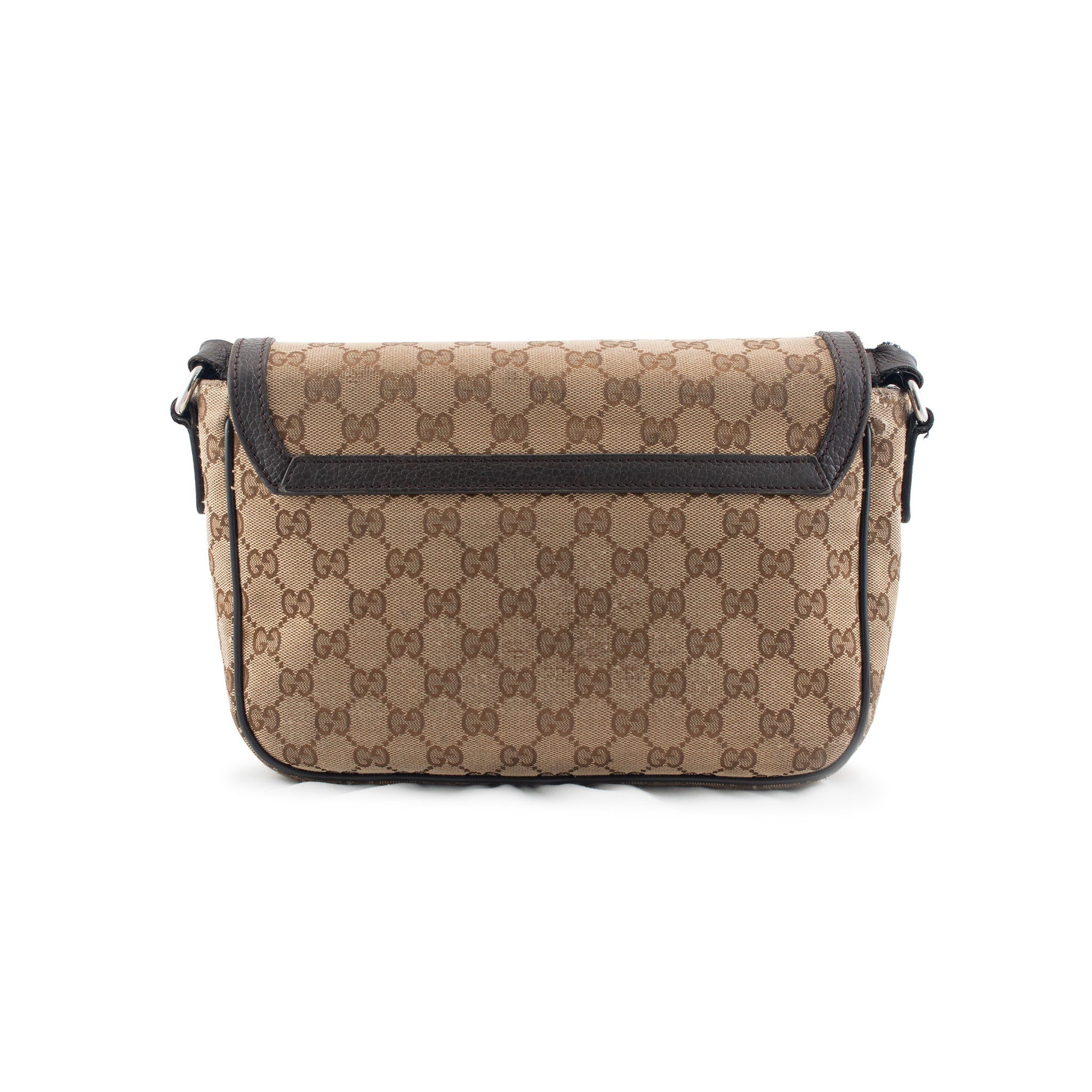 Gucci Monogram GG Canvas 807401990 Brown & Beige Flap Cross Body Messe