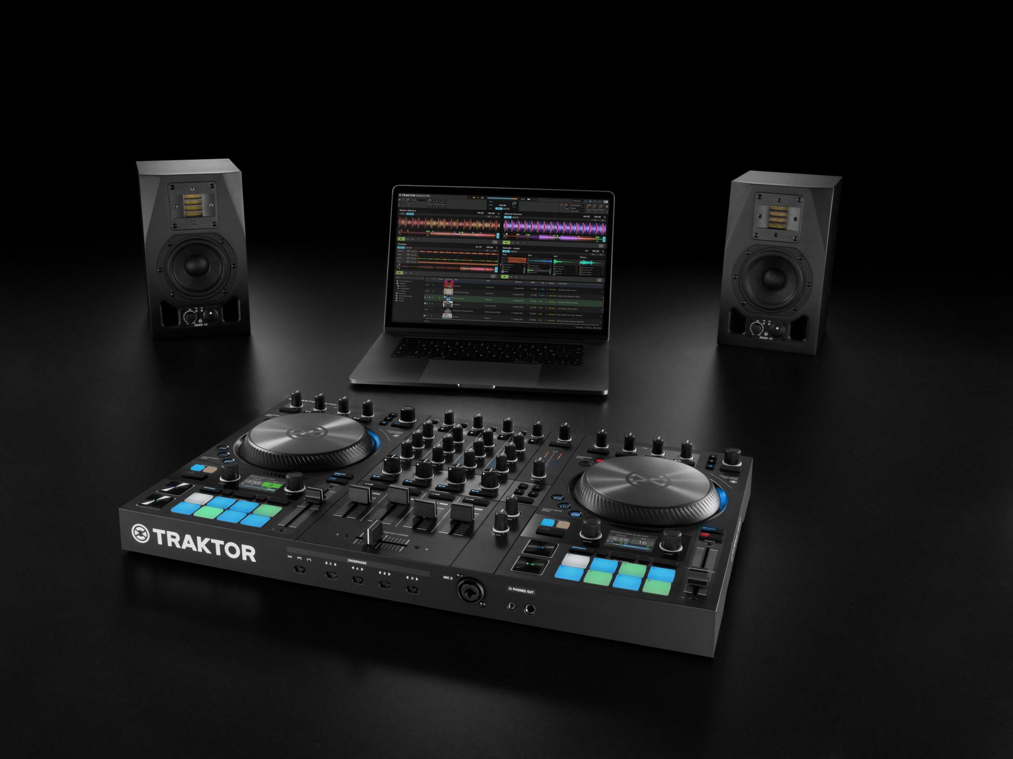 Traktor Kontrol S4 MK3 — complete with haptic spinning jogwheels