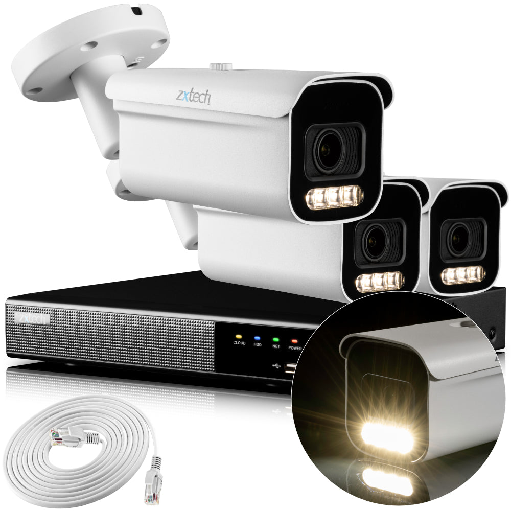 4K Smart CCTV Camera System Motorised 60M Night Vision | Zxtech