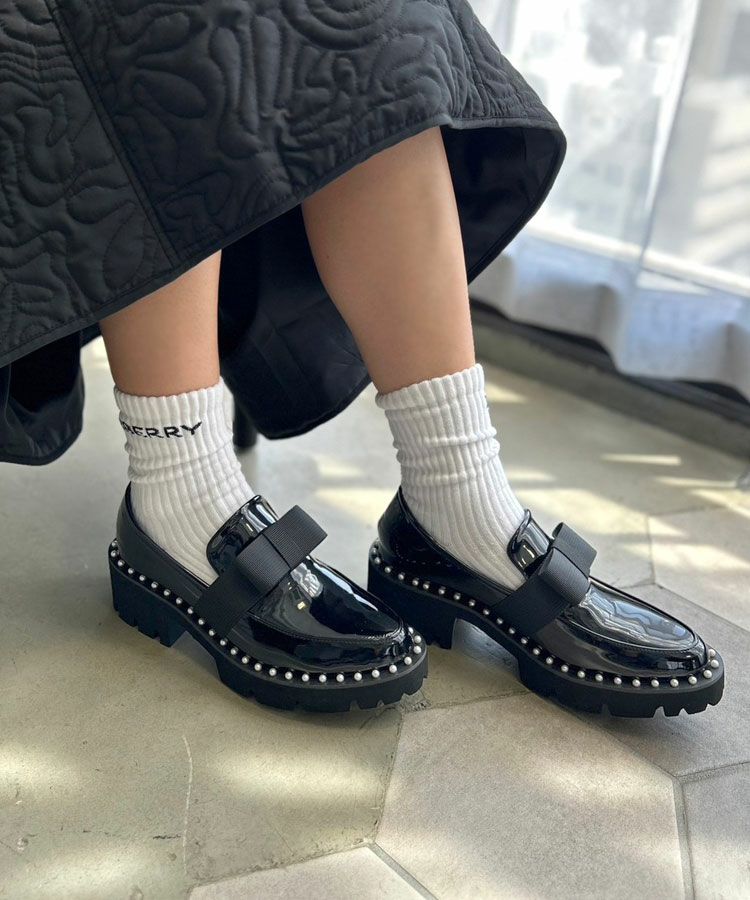 パールリボンローファー[C]