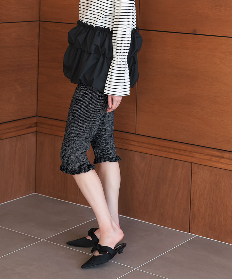 グリッターフリルバイカーパンツ メール便