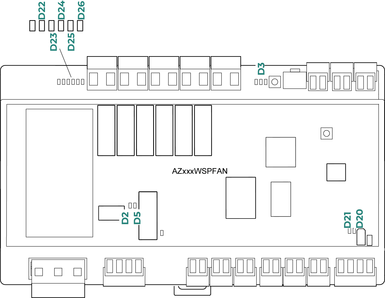 Supporto per Pack Aidoo Pro Fancoil - Blueface cavo per Aidoo