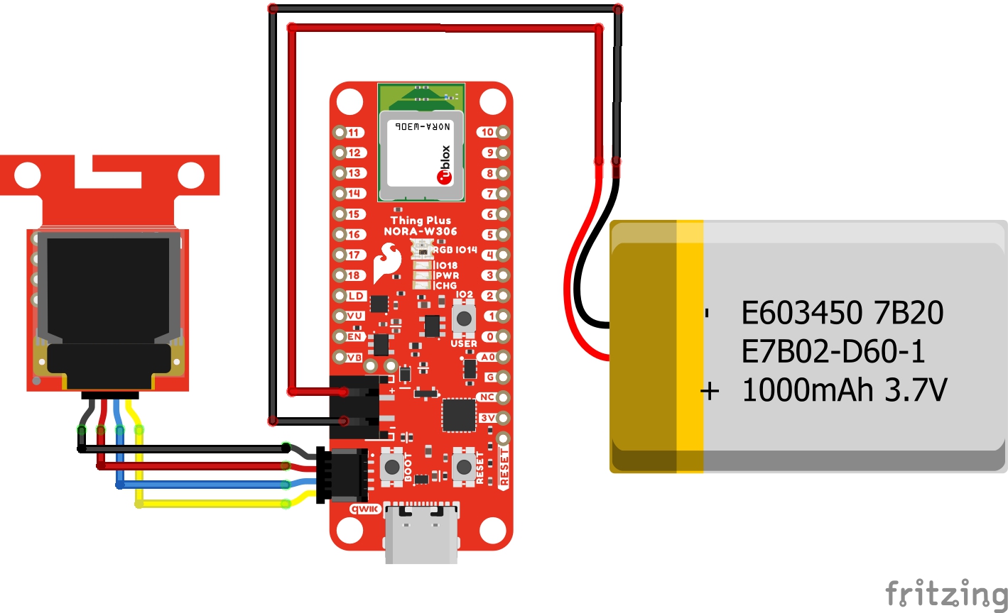 Example 12 - MAX17048 LiPo Fuel Gauge with Micro OLED Display Demo