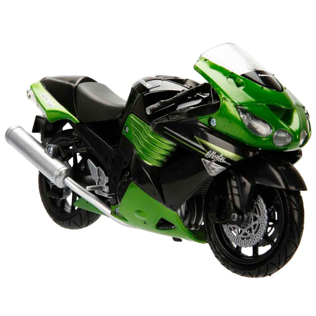1:12 Kawasaki ZX-14 2011 Model Motor - Siyah-Yeşil | Toyzz Shop