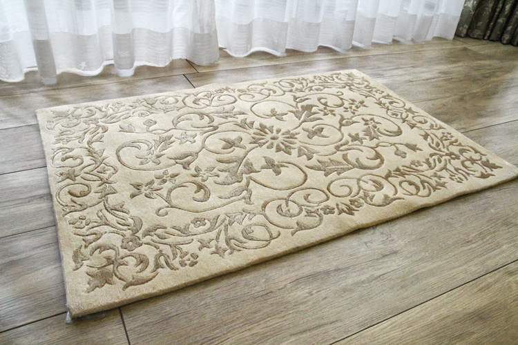 ヤク＆シルク段通玄関マット 150段 MU-11 61×91cm | ラグマット・玄関