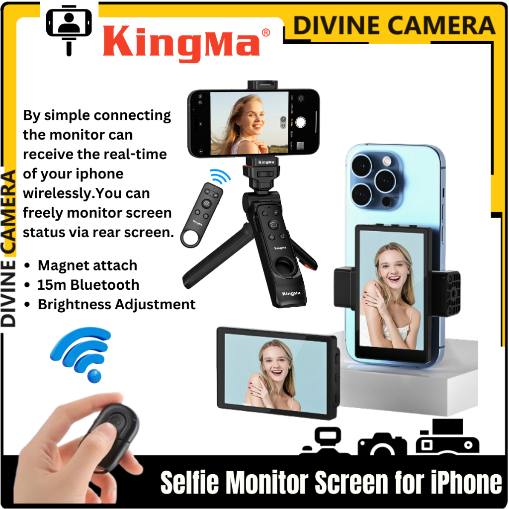 KingMa VL-PH01 Max Phone Vlog Selfie Casting Monitor Screen for