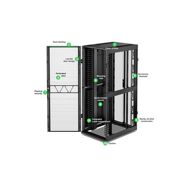 AR3140B2 - APC NetShelter SX Networking Enclosure, 42U, 1991H x