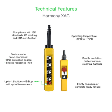 XENG1191 - Harmony, XAC Pendant Station, contact block, spring