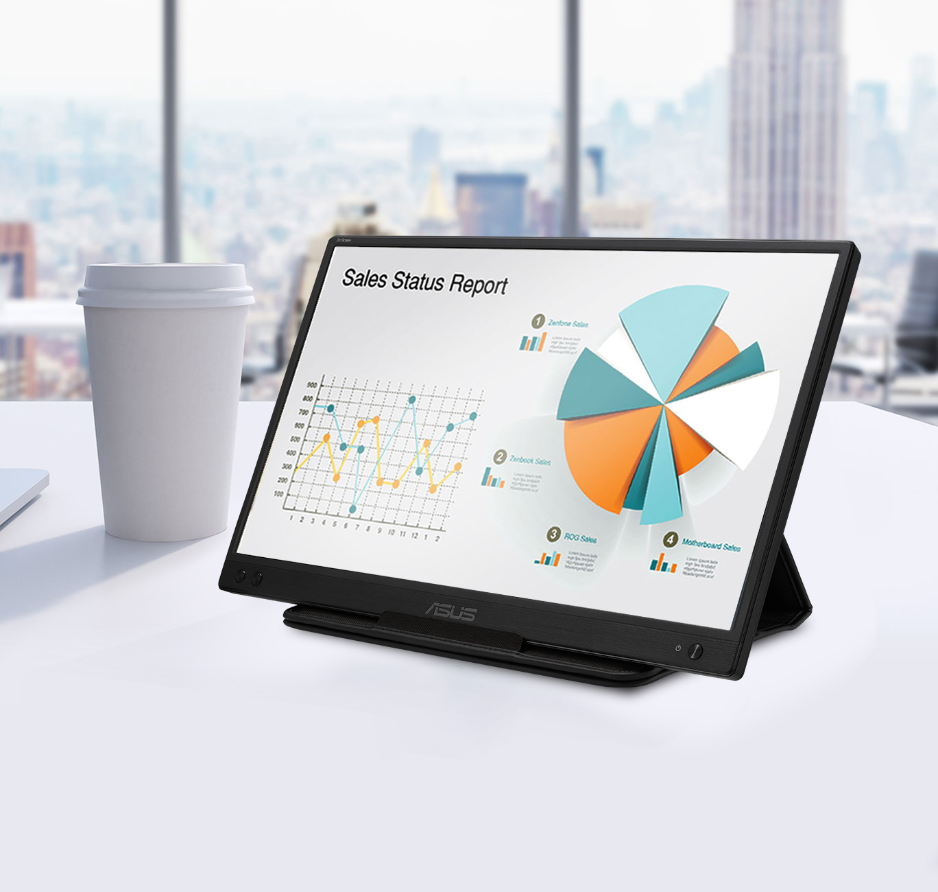ASUS ZenScreen MB166C | IPS Portable Monitor for Laptops