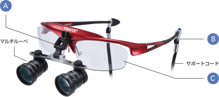 ワイナビュー エアーフレーム マルチルーペ シングルヒンジセット