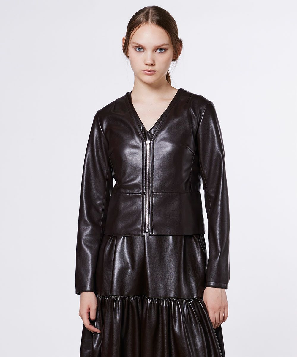 Sov. / フェイクレザージャケット OUTERS Night STORE | ダブル