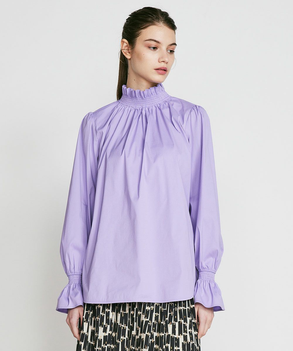 DSC /スタンドカラーフリルブラウス TOPS Night STORE | ダブル