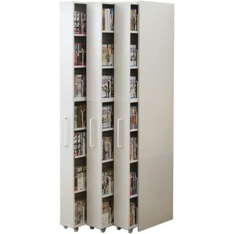 dショッピング |すきま収納 本棚 3列 幅54 スライド本棚 スライド