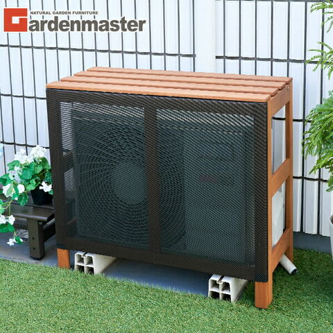dショッピング |エアコン室外機カバー 天然木 木製 目隠し エアコン