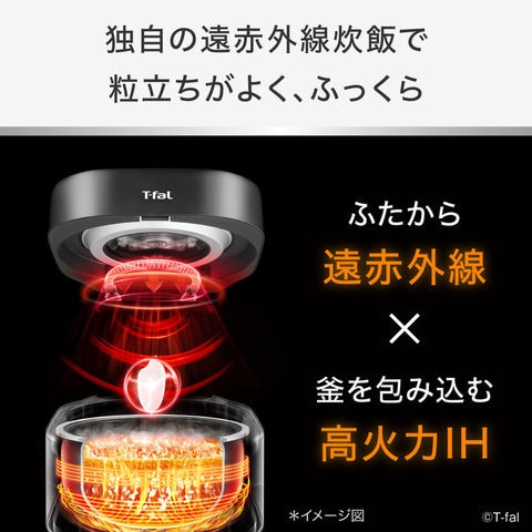 dショッピング |ティファール T-fal ザ・ライス 遠赤外線IH炊飯器 3.5