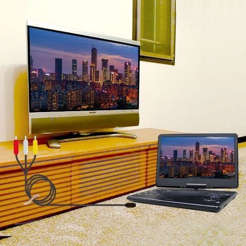 dショッピング |ポータブルテレビ ワイド 14.1インチ DVDプレーヤー