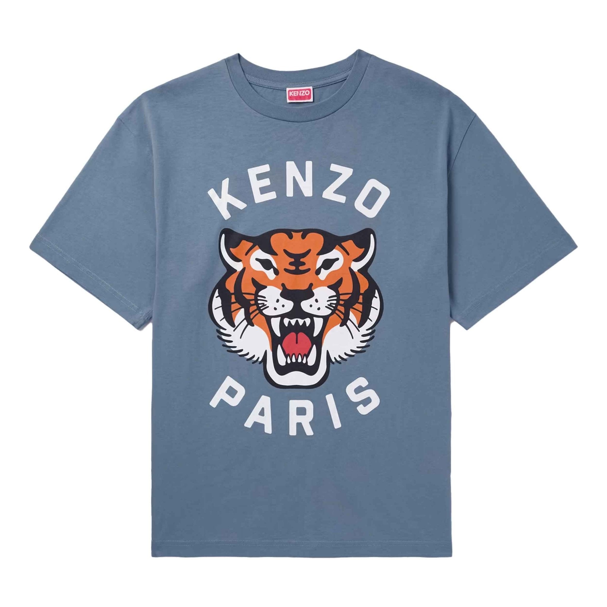 Kenzo] Lucky Tiger Oversize Unisex T-Shirt in Blue – DPUS Designer