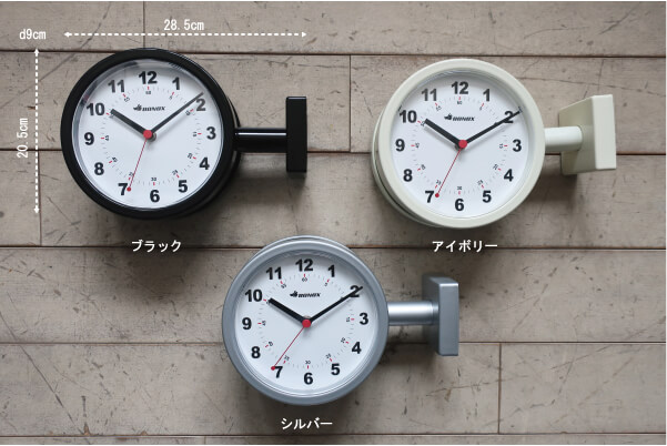 両サイドから時間が確認できるダブルフェイスが魅力的な時計