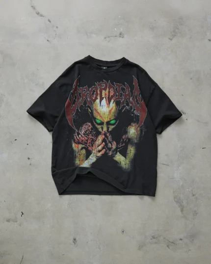 Drop Dead Born Sorry Washed Black T-Shirt - Drop Dead