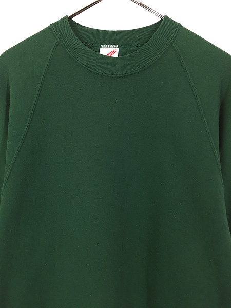 古着 90s USA製 Jerzees 無地 ソリッド ラグラン スウェット