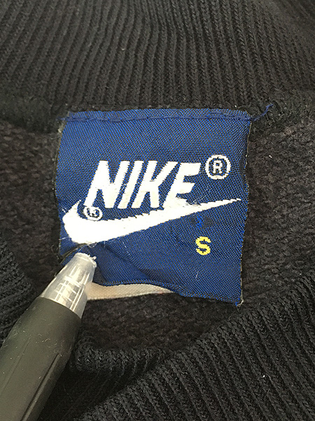 古着 80s NIKE スウォッシュ ワンポイント 刺しゅう ポケット付