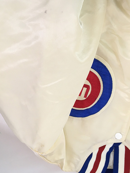 古着 80s USA製 STARTER MLB Chicago Cubs カブス 光沢 サテン