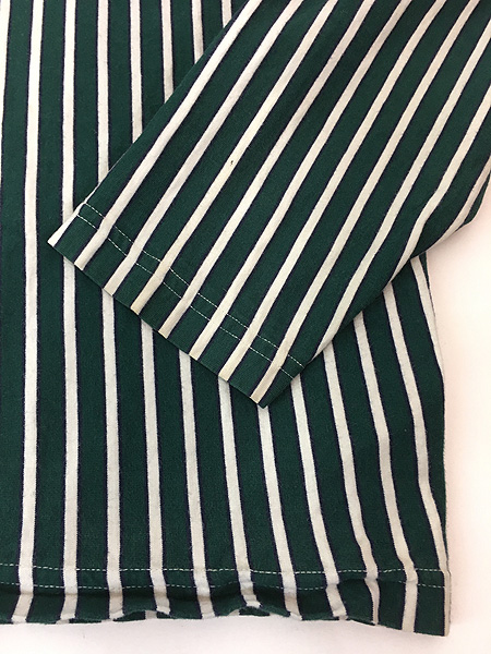 古着 90s USA製 GUESS 刺しゅう ストライプ 長袖 Tシャツ ロンT XL