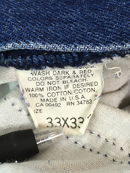 古着 80s USA製 Lee 200-0189 濃紺 ブルー デニム パンツ ジーンズ