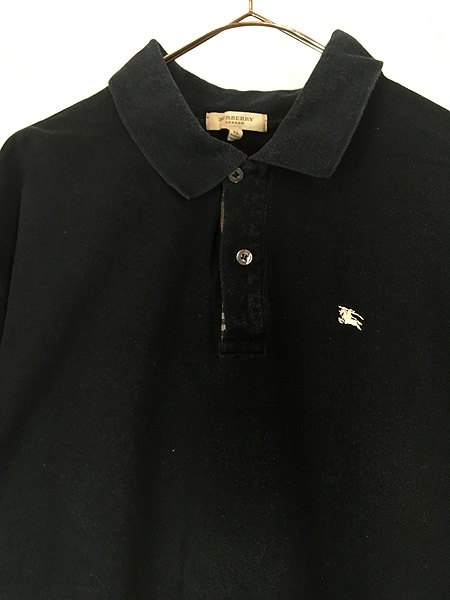 古着 Burberry London バーバリー チェック ワンポイント 100%コットン
