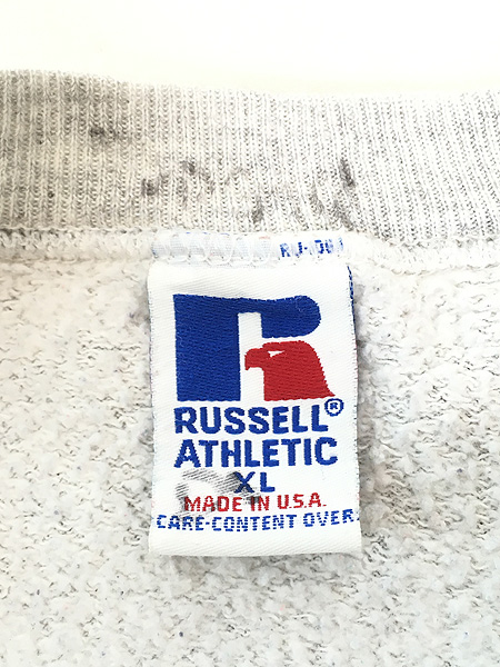 古着 90s USA製 Russell 無地 プレーン 前V セットイン スウェット