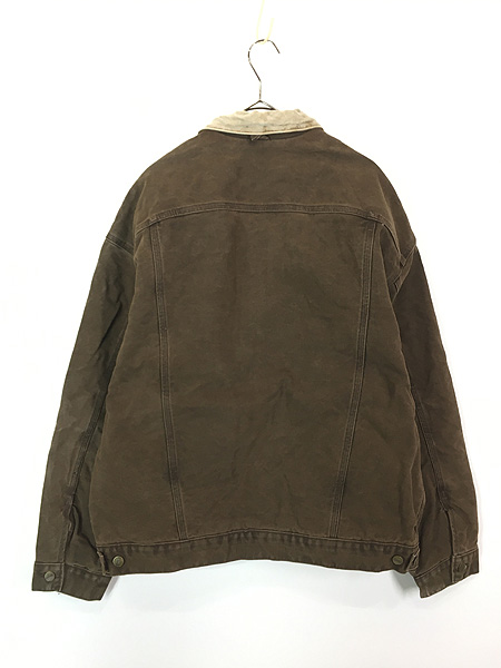 古着 Carhartt 裏地 チェック ブランケット ダークブラウン ダック