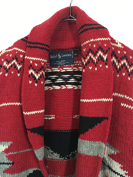 古着 90s Ralph Lauren ネイティブ チマヨ ヘビー ウール ハンド