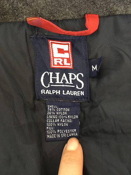 古着 90s CHAPS Ralph Lauren チェック × プレーン 2way パデット