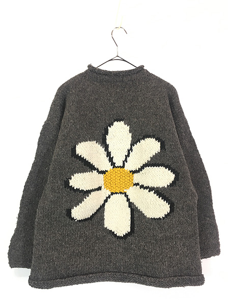 最終売り尽し】古着 80-90s エクアドル製 ARTESANIA 両面 フラワー